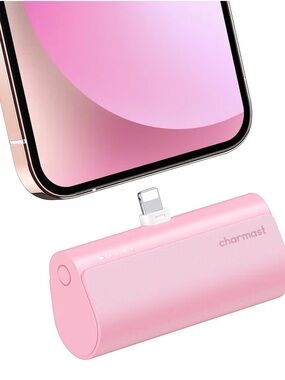Charmast Pink Portable Lightning Power Bank Charger